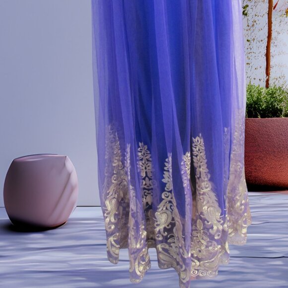 BALANCE LADIES PURPLE PARTY MAXI DRESS NWT - Picture 4 of 12